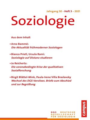 cover image of Soziologie 3/2021